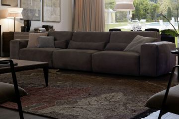 Mẫu sofa da thật nhập khẩu Italia bề thế, sang trọng bậc nhất