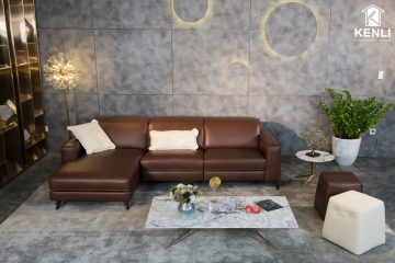 Phòng khách hiện đại nên chọn ghế sofa gỗ hay sofa da thật?