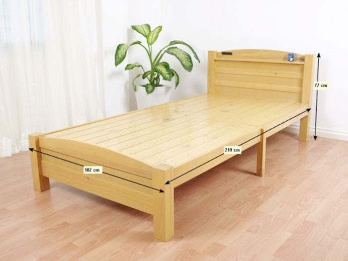 Giường ngủ đơn có kích thước tiêu chuẩn dùng trong những không gian hẹp