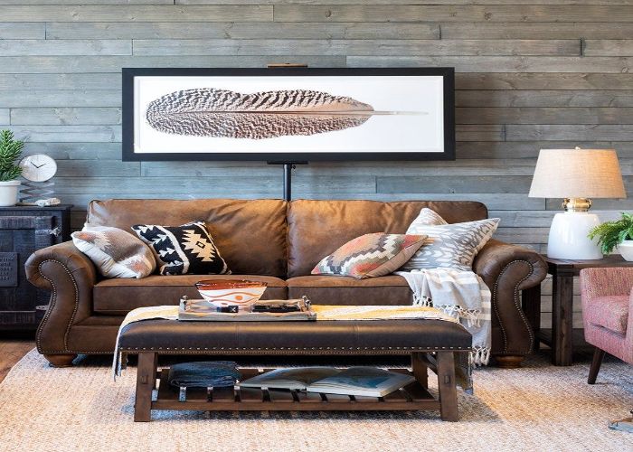 Mẫu Sofa đôi phong cách Rustic căn hộ nhỏ