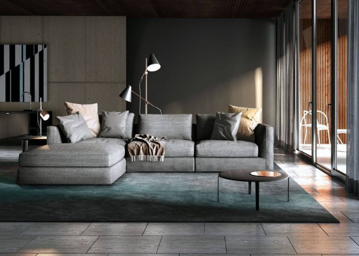 Mẫu Sofa phong cách Hi - Tech xám cao cấp