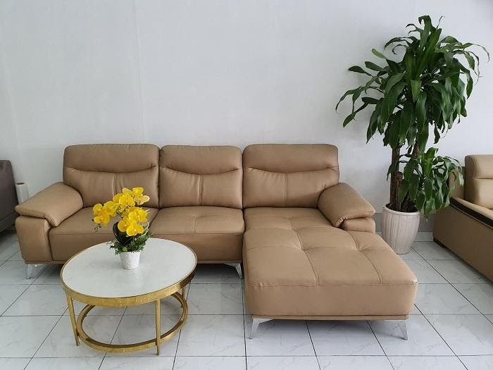 Sofa vàng kem chữ L phù hợp với mọi không gian nội thất 