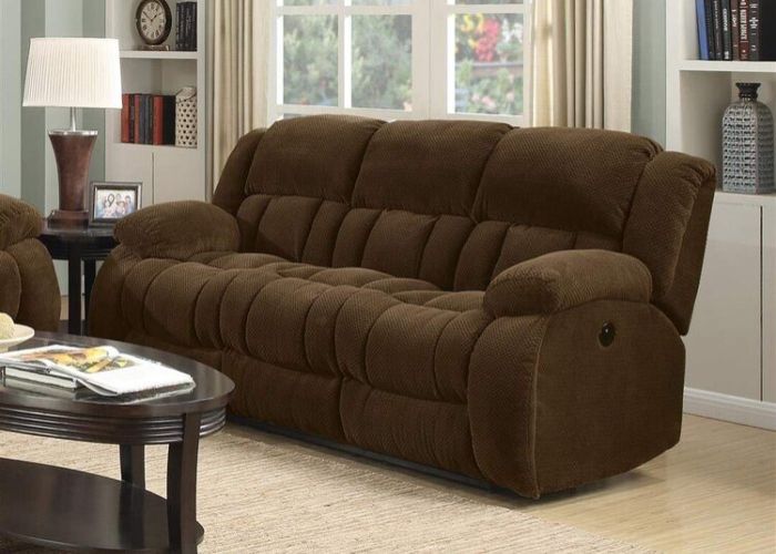 Mẫu Sofa văng nệm truyền thống màu nâu