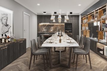 15 bộ bàn ăn đẹp cho phòng bếp chung cư hiện đại