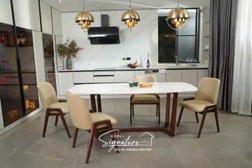 Bàn ăn chung cư 4 ghế – Nhỏ gọn tinh tế, đủ đầy cảm xúc sống
