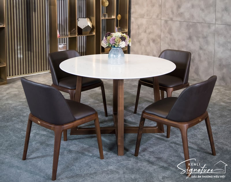 Bàn ăn gỗ 4 ghế – Gọn gàng, tinh tế, vừa vặn gu sống hiện đại 4 phối bàn ăn 4 ghế gỗ theo phong cách sống