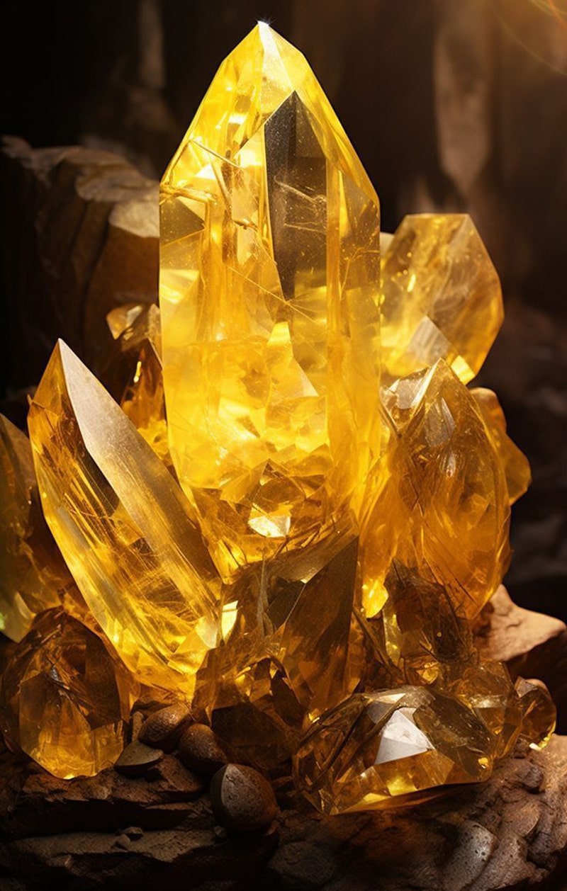 Phong thủy đá thạch anh vàng