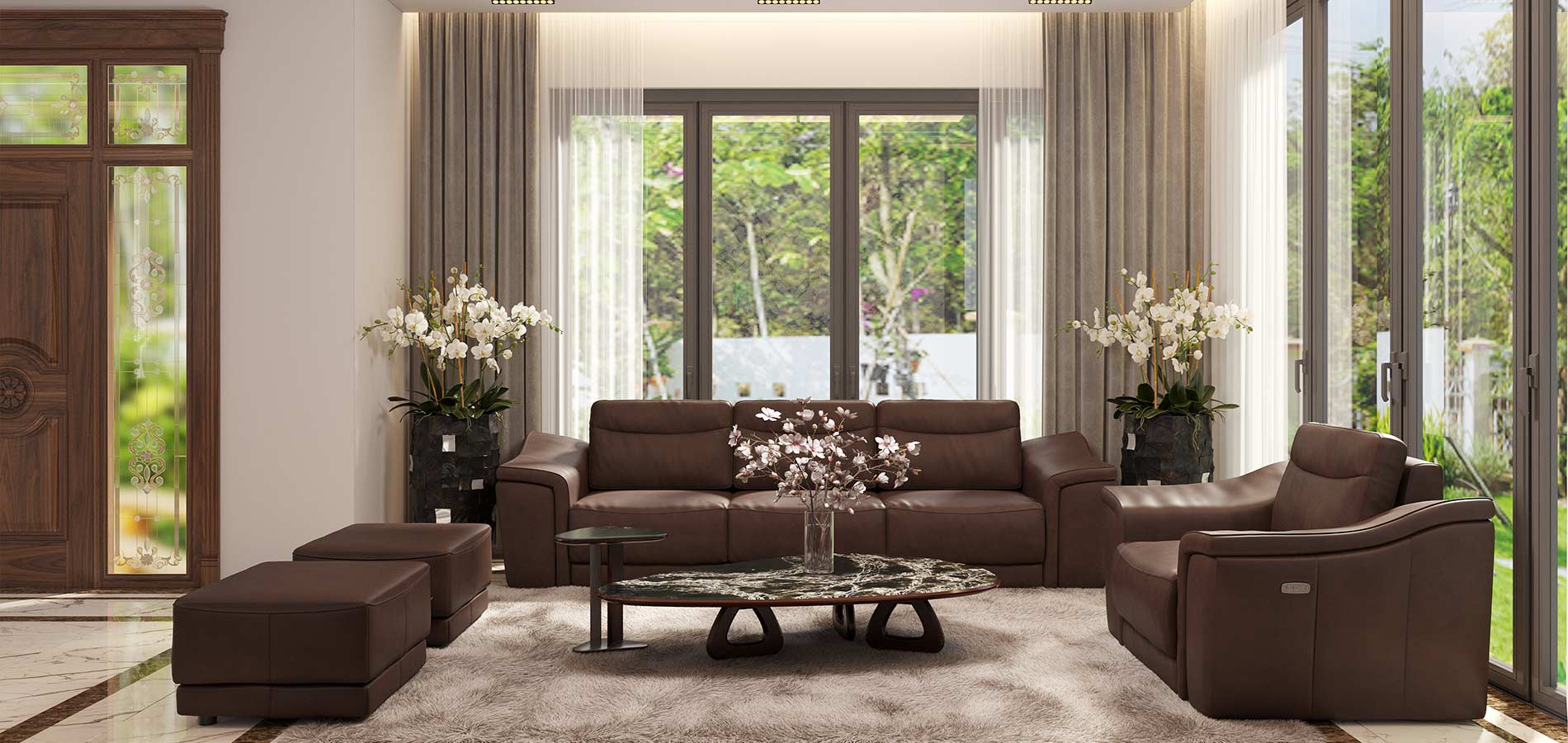 SOFA DA THẬT AGAY EE274