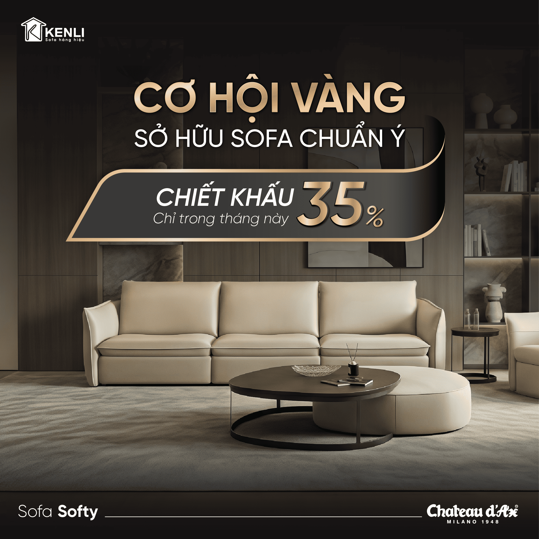 Ưu Đãi Sofa Ý Chính Hãng Tháng 12 | Chào Đón Tương Lai, Tri Ân Quá Khứ 2 softy trang